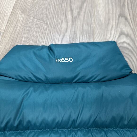 Eddie Bauer Vest Womens 2XL XXL Green Turquoise EB 650 Down Puffer Full Zip Up - Picture 8 of 8